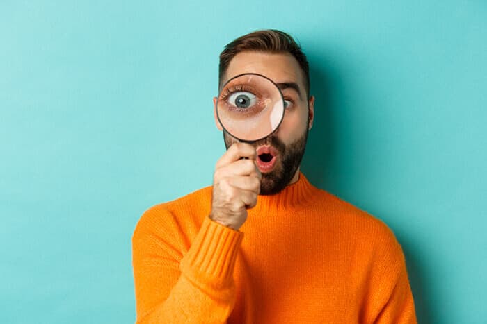 Man Magnify Glass